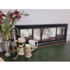 Image 5 : Horizontal Art Print 42W w/ Faux Orchid Plant & Foreign Collectable Beer Steins 