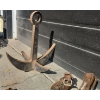 Image 6 : Vintage Work Gear Collection- Including Leather Belt, Old Pulley, Metal Anchor , Lineman Spurs 