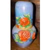 Image 1 : Blue Lusterware Bedside Water Carafe w/Cup- Tumble Up 3D Floral