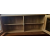 Image 2 : Wooden Display Cabinet With Glass Doors, 49 x 19.5 x 10 Inch Depth