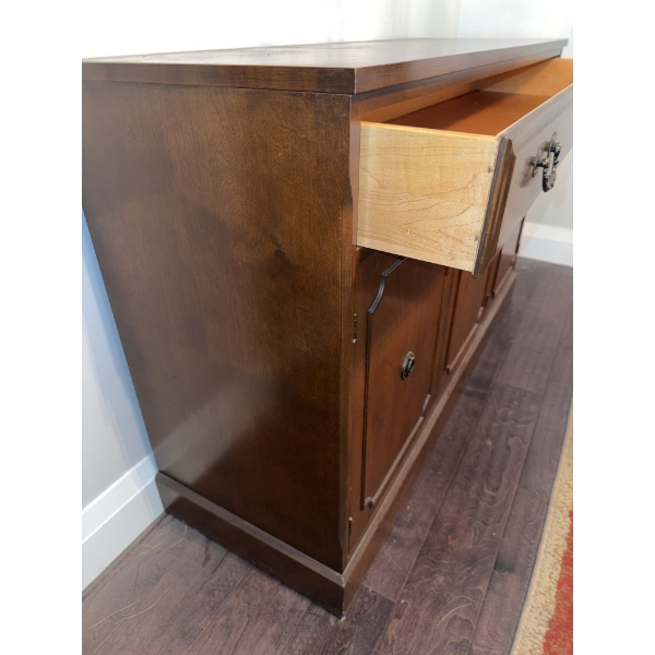 Wood Cabinet with Three Doors and Drawer  China Hutch Sideboard