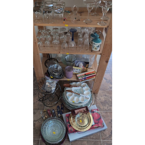 Kitchenware - Glassware, Serving Trays, Crystal, Vases, Chopstick, Fruit Stand, Silver Plated Spoons