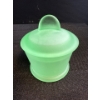 Vintage Umbra Green Glass Lidded Jar 5W