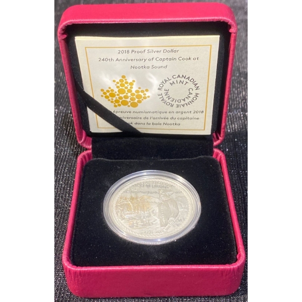 2018 240th Anniversary of Captain Cook Fine Silver Dollar 23.17 Grams