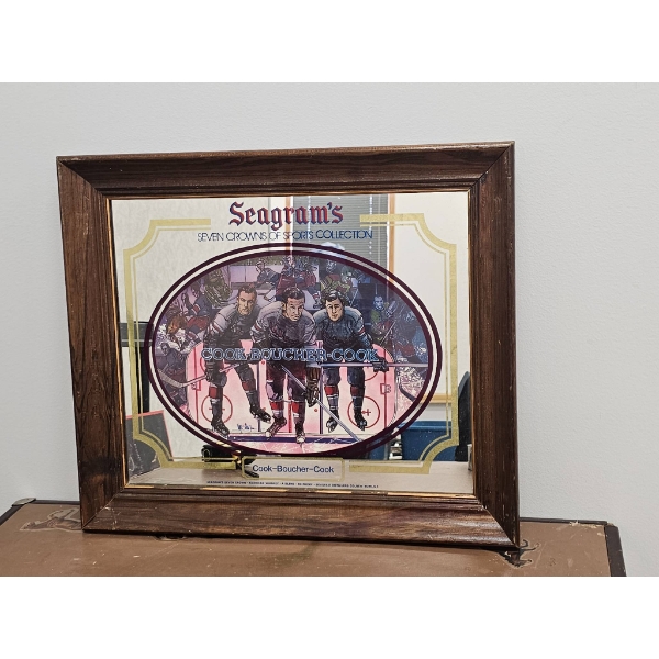 Framed Seagram's Seven Crowns Sports Collection Featuring Cook-Boucher-Cook