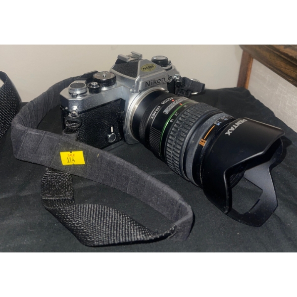 NIKON FE 4407309 w/ PENTEX-DA 1:3.5-5.6 18-55mm AL 