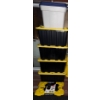 Image 2 : Storage Bins w/ Lids & Attachable Tote Trolly 