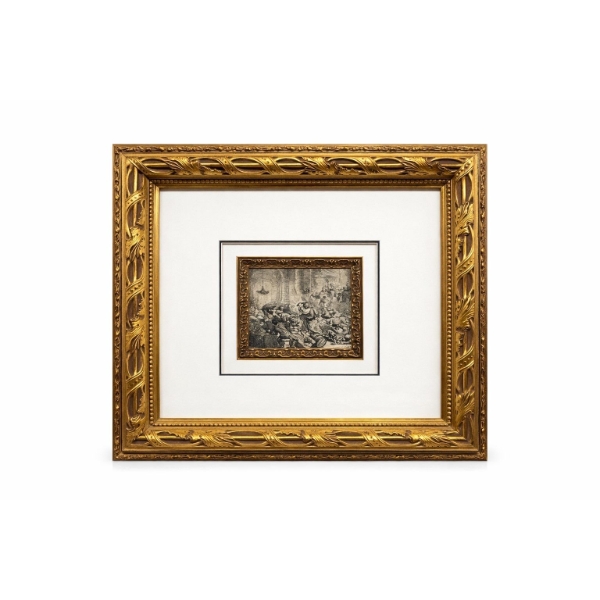 Rembrandt Van Rijn Christ Driving the Money-Changers from The Temple Signed and dated in the plate 