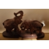 Image 2 : Collection of Elephant Decor: Wood, Stone, Ceramic- Includes: Wooden Pair 11 W, 6.5 T