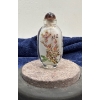 Image 2 : Floral Snuff Bottle with Spoon 3.5H