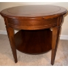 Image 1 : Mahogany Circular 2 Tiered End Table 24x20