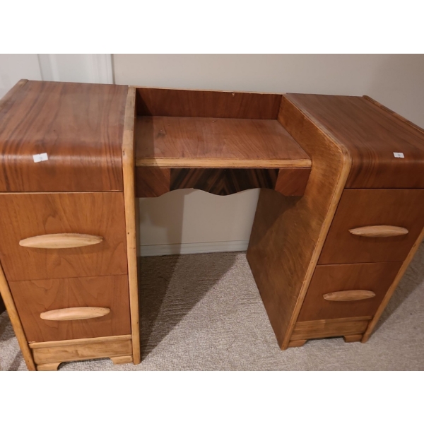 Vintage Wooden Child's Desk/ Small Vanity 38 W, 16 D, 25 T 