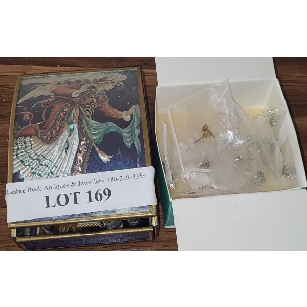Angel Jewelry Box w/ Earrings 