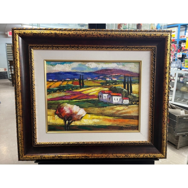  Slava Brodinsky Hidden estate is an oil painting on canvas, signed in pigment and unique work from 