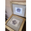 Image 3 : Vase & 4 Framed Prints.  Silver Frame 26 w 26 h.  Gold Frame 15 1/2 w 14 1/ h.  Wood 18 w 16 h