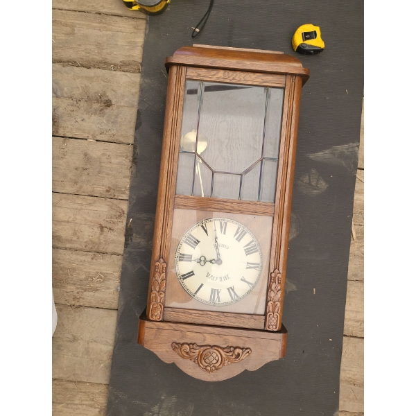 Wooden Antique Wall Clock (13" x 32" Inches)
