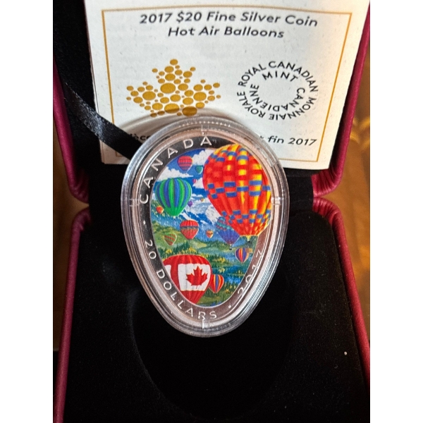 2017 $20 Hot Air Balloon - Pure Silver Coin