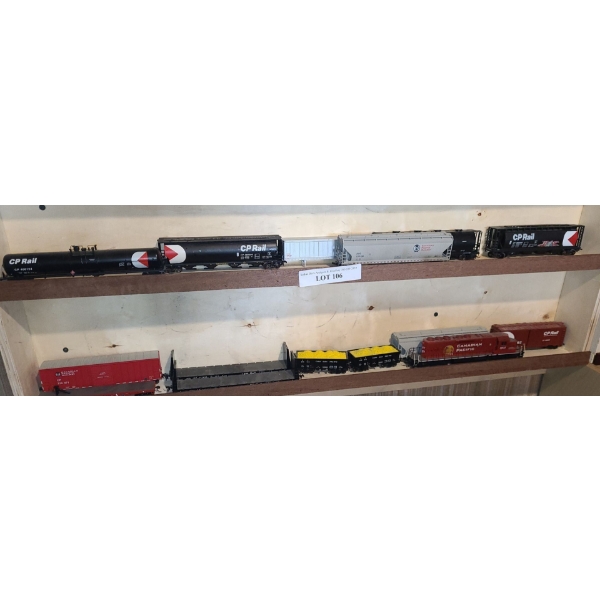 Asst Model CP Rail incl Locomotive, Rail Cars & Oil Tankers