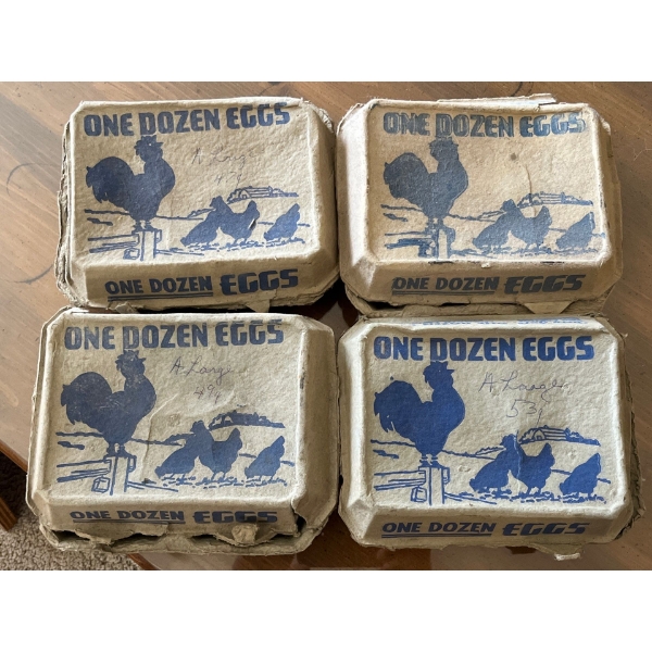 Vintage egg cartons 4 in total great for the baking collector . 