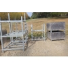 Image 1 : Nine Scaffolding Racks Total, Two w/ Wood Box 45 W, 45 D, 59 T (Stack Height)