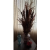 Image 1 : Vintage Vessels - Hand Painted Vases w/ Faux Foliage Crystal Decanter 13T
