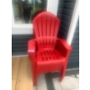 Image 1 : Set of 4 Stackable Red Resin Muskoka Chairs 31 w, 46 h, 22 d and Garden Hose 
