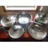 Image 1 : Set of % Stainless Pans, Wok, Frying Pan, Pots, 