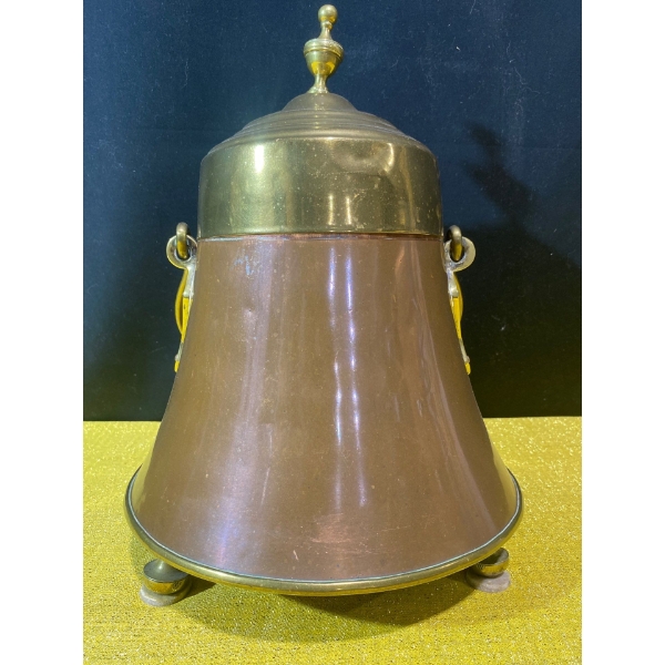 Antique Dutch Copper and Brass Ember Pot