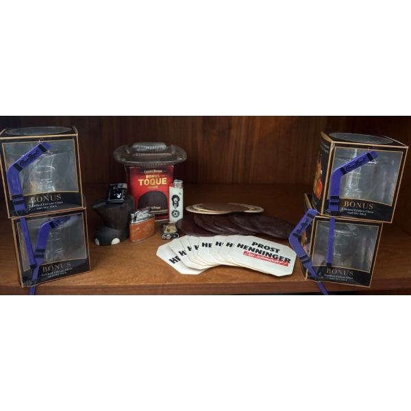 Vintage Liquor Store Promotional Items w/ Smoker's Accessories 