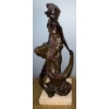 Image 1 : August Moreau Style Bronze Statue On A Marble Base 15T