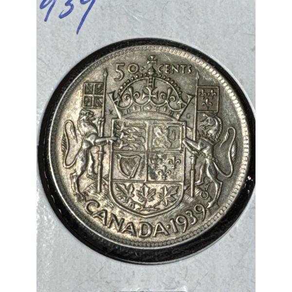 Canada 1939 Half Dollar Coin