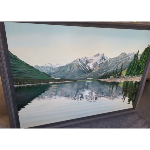 Mountain Painting, Signed: Robert Landry, Framed, 70 X 52