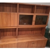Image 2 : Wooden Bookcases/ 3 Pieces- Small: 23.5 X 17.5 X 68, Larger w/ Glass Doors: 47.5 W