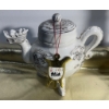 Image 2 : Ceramic Dragon Teapot with Lid and Decorative Ceramic Bell Featuring Portrait