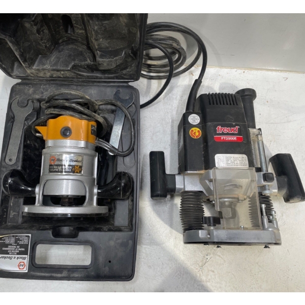 Freud plunger and Black & Decker Router Kit