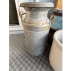 Image 4 : antique milk jugs one short with lid one stainless steel with lid, vintage antique coffee urn and ME