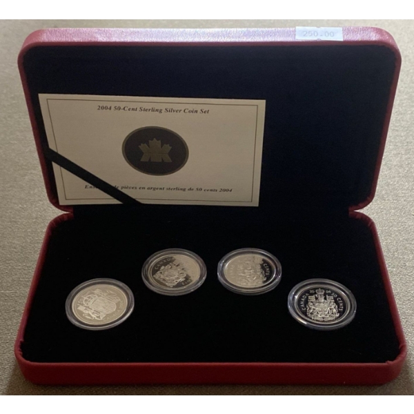 2004 50 Cent Coin Set 92.5% Silver 37.2 Grams