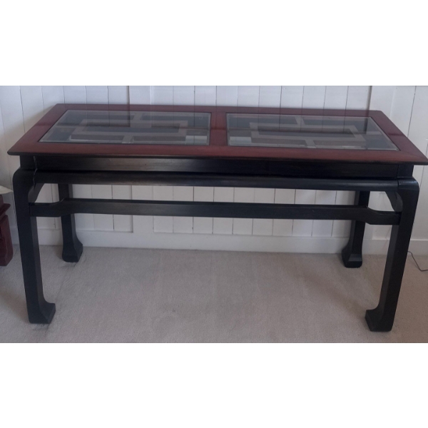 Elegant Wood & Glass Console Table/ Sofa Table  (52x16x28"tall)