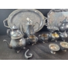 Image 4 : Assorted Metalware Serving Pieces: Trays, Carafes, Cream/ Sugar and More!