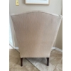 Image 2 : Wingback Armchair With Neutral Upholstery and Wood Legs