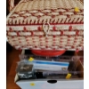Image 1 : Sewing Basket 11 W, 9 D, 6 T, Tin of Buttons, Staple Gun Model 057-7936-8, Staple Remover