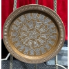 Image 1 : Intricately Designed Brass Plate Wall Decor 11.5Diameter