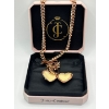 Image 3 : Rose gold Juicy Couture Heart and logo toggle charm necklace