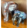 Image 1 : Two Collectible Elephant Figurines  9"tall & 6"tall