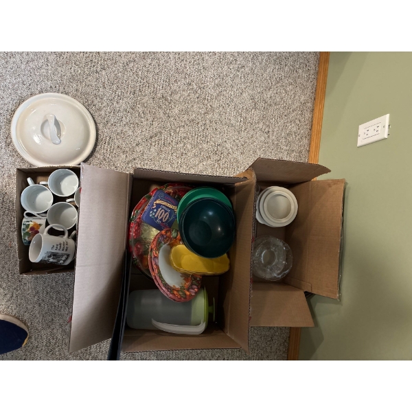 Assortment Of Coffee Cups Bowls Serving Dishes Trays & Juice jug 