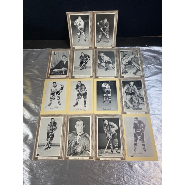 Chicago Blackhawks Vintage Player Photos with Wooden Frames