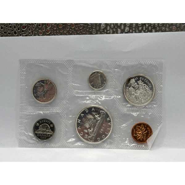 1962 Canadian Uncirculated Coin Set 43g 80% Silver