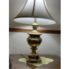 Image 2 :  pair of matching brass lamps with nice white shades . 