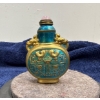 Image 2 : Teal Dragon Snuff Bottle with Spoon 3H
