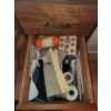 Image 6 : Wooden Sewing Desk with Storage Drawers and Organizer